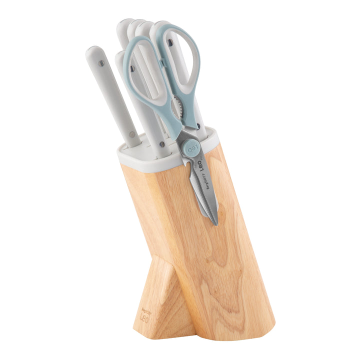 BergHOFF 7-Piece Knife Block Set - Glints Spirit with Magnetic Side and Colorful Stainless Steel Knives