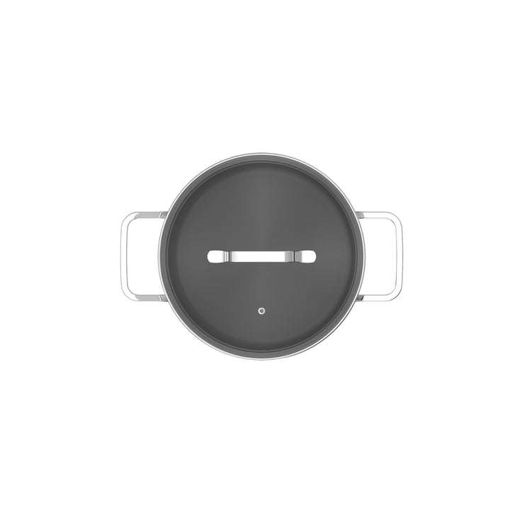 BergHOFF 20cm Covered Casserole - Helix Series Recycled Steel with Steam Vent Lid and Capacity Markings