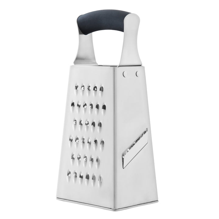 BergHOFF 4-Side Box Grater - Stainless Steel with Soft-Grip Handle for Fine, Medium and Coarse Grating