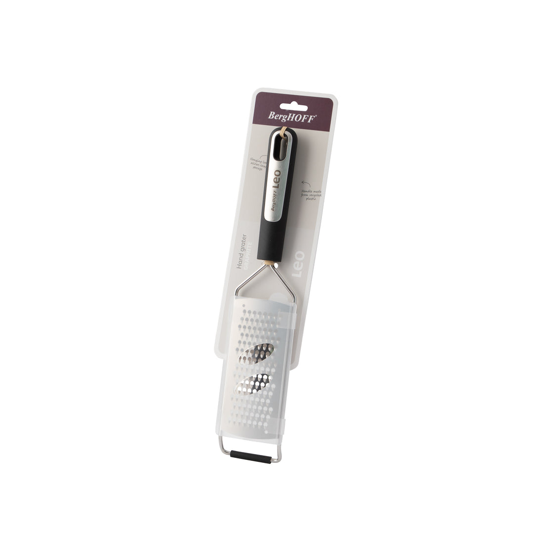 BergHOFF Hand Grater - Graphite Series with Sharp Stainless Steel Blade and Non-Slip Base