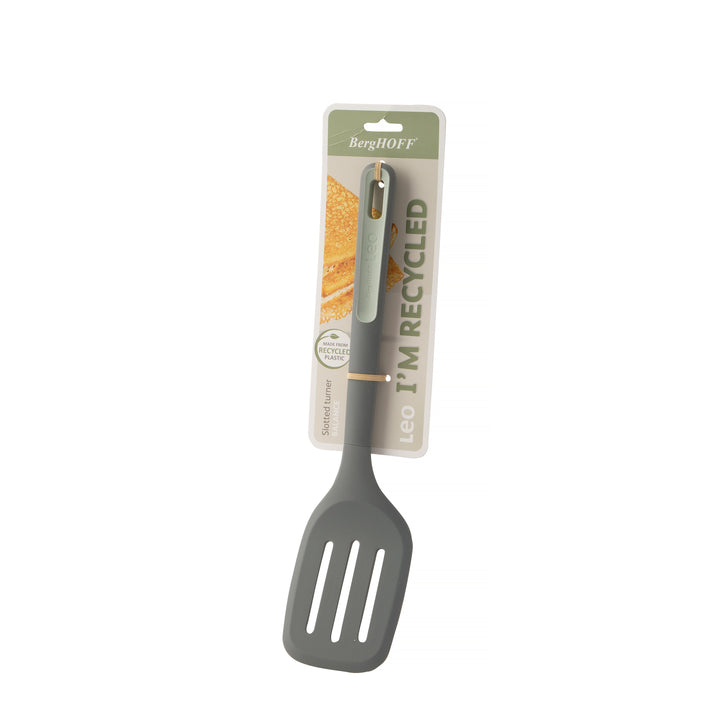 BergHOFF Slotted Turner - Balance Series with Flexible Silicone Edge, Recycled Plastic and Easy Storage