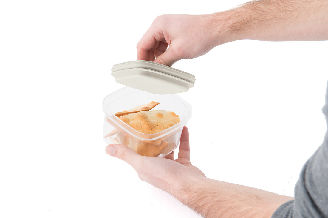 BergHOFF 5-Piece Smart Seal Food Container Set - 2x 0.4L, 2x 1L, 1x 1.6L Stackable Boxes