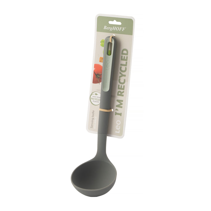 BergHOFF Serving Ladle - Balance Series with Silicone Scoop and Recycled Plastic Handle, Dishwasher Safe