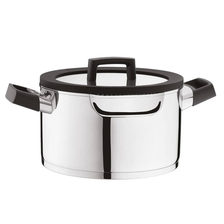 BergHOFF 6-Piece Cookware Set - Uqonic Downdraft Series with Steam Control Lids for Odour-Free Cooking