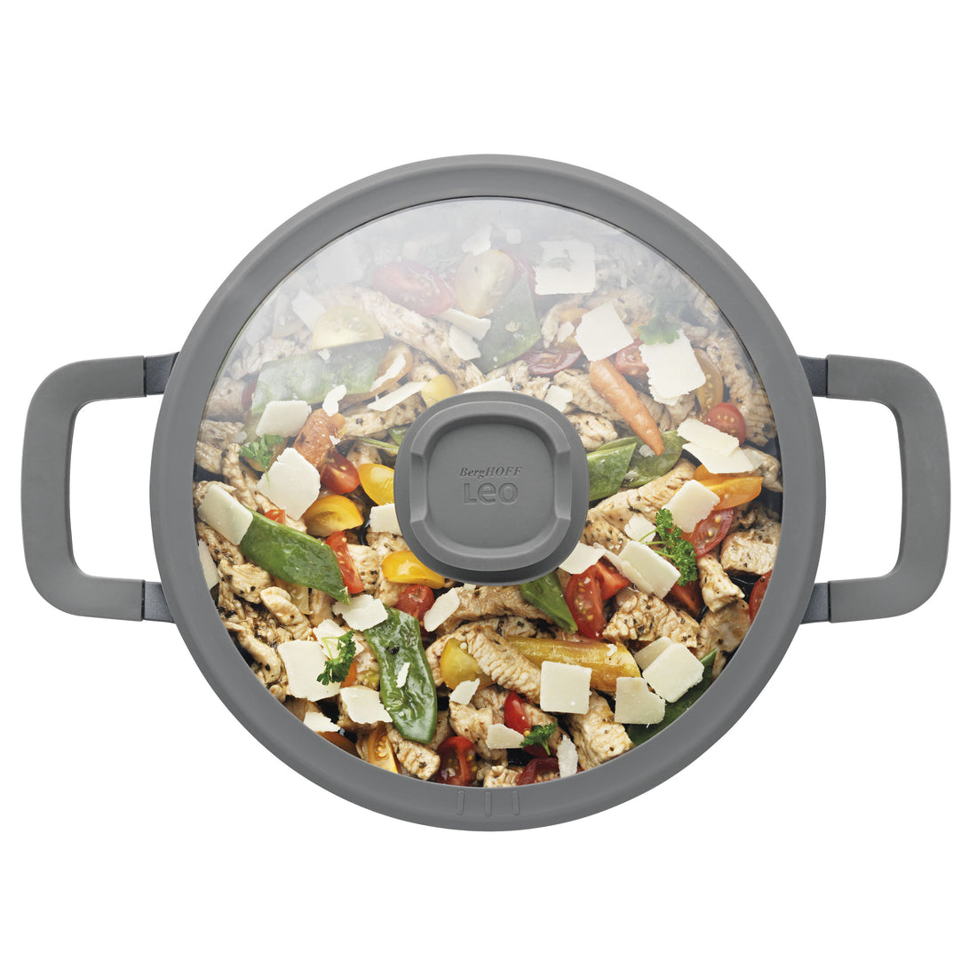 BergHOFF 24cm Covered Stockpot – Stone+ Series with CeraGreen Coating and Spoon Rest Lid