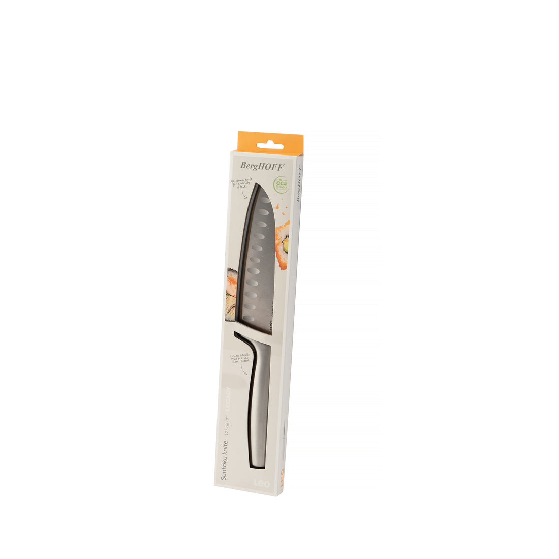BergHOFF Santoku Knife 17.5cm - Legacy Series Stainless Steel with Seamless Handle and Balanced Grip